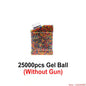 Multicolored gel balls in a container with text indicating quantity and availability on a white background.