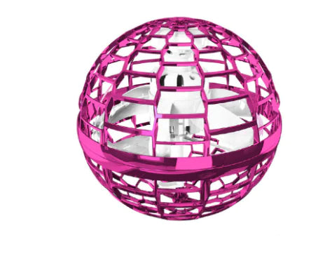 Pink spherical object with a lattice design on a white background