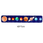 Ruler with solar system planets design on a white background
