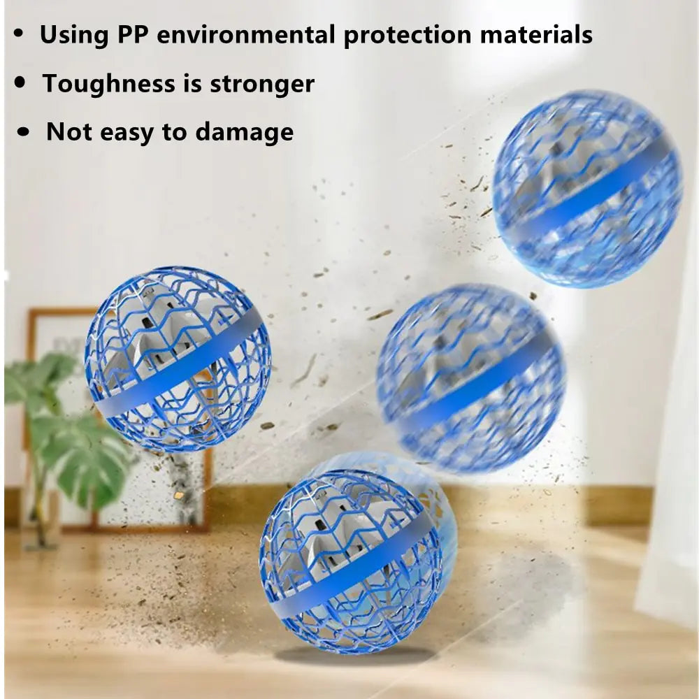 Blue spherical objects with PP environmental protection materials on a light background