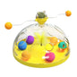 Cat toy with colorful balls and a transparent dome 