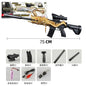Toy gun with dragon design and accessories on a white background