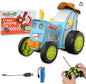 Toy car with remote control and packaging on a white background