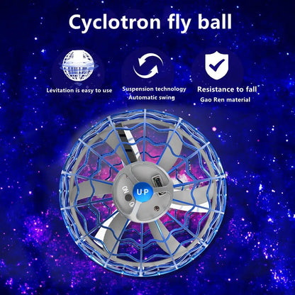 Cyclotron fly ball with features on a cosmic background